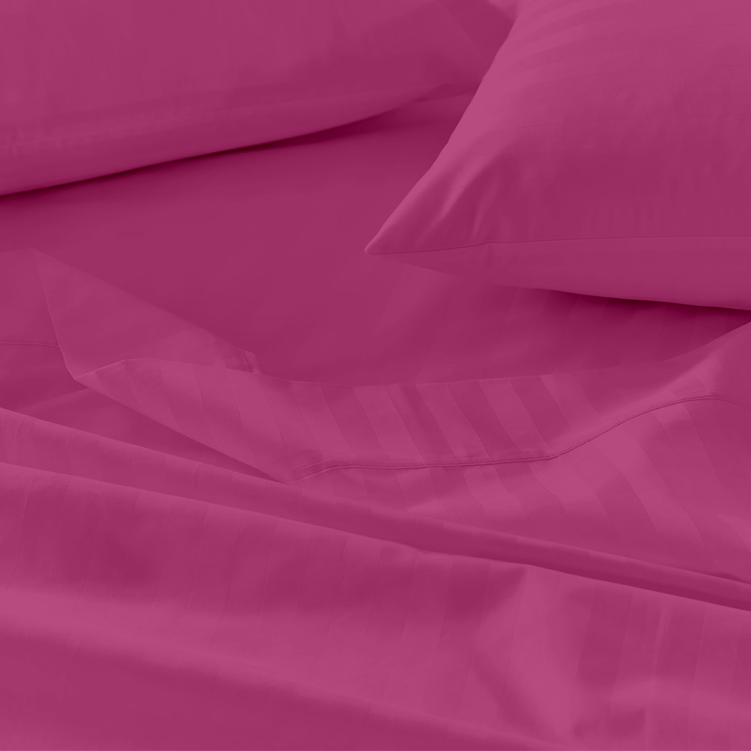 Hot Pink Stripe Sheet Set Comfy Sateen