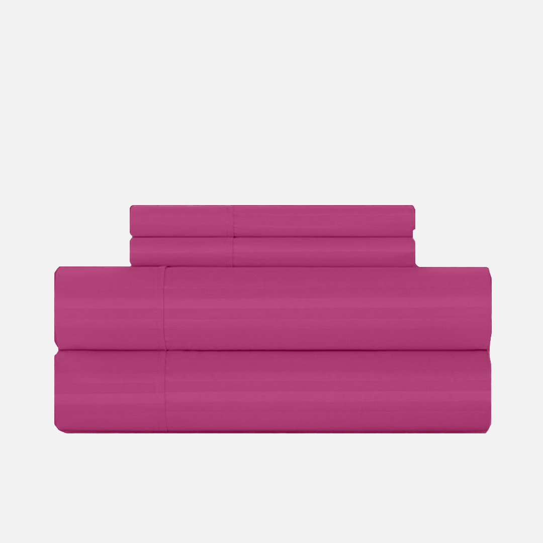 Hot Pink Stripe Sheet Set Comfy Sateen