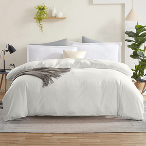 Ivory Duvet Cover Solid Bliss Sateen