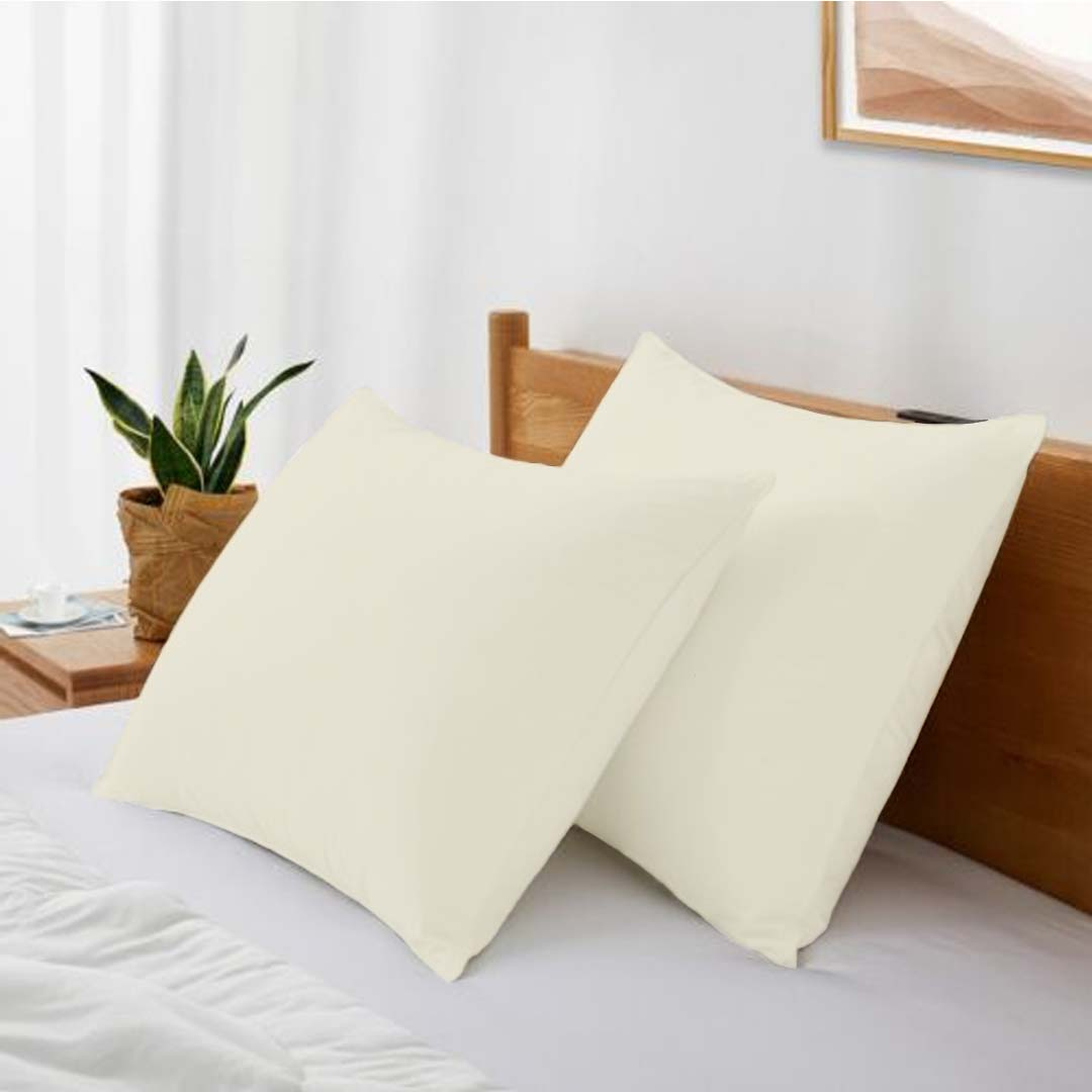 Ivory Pillowcase Solid Bliss Sateen