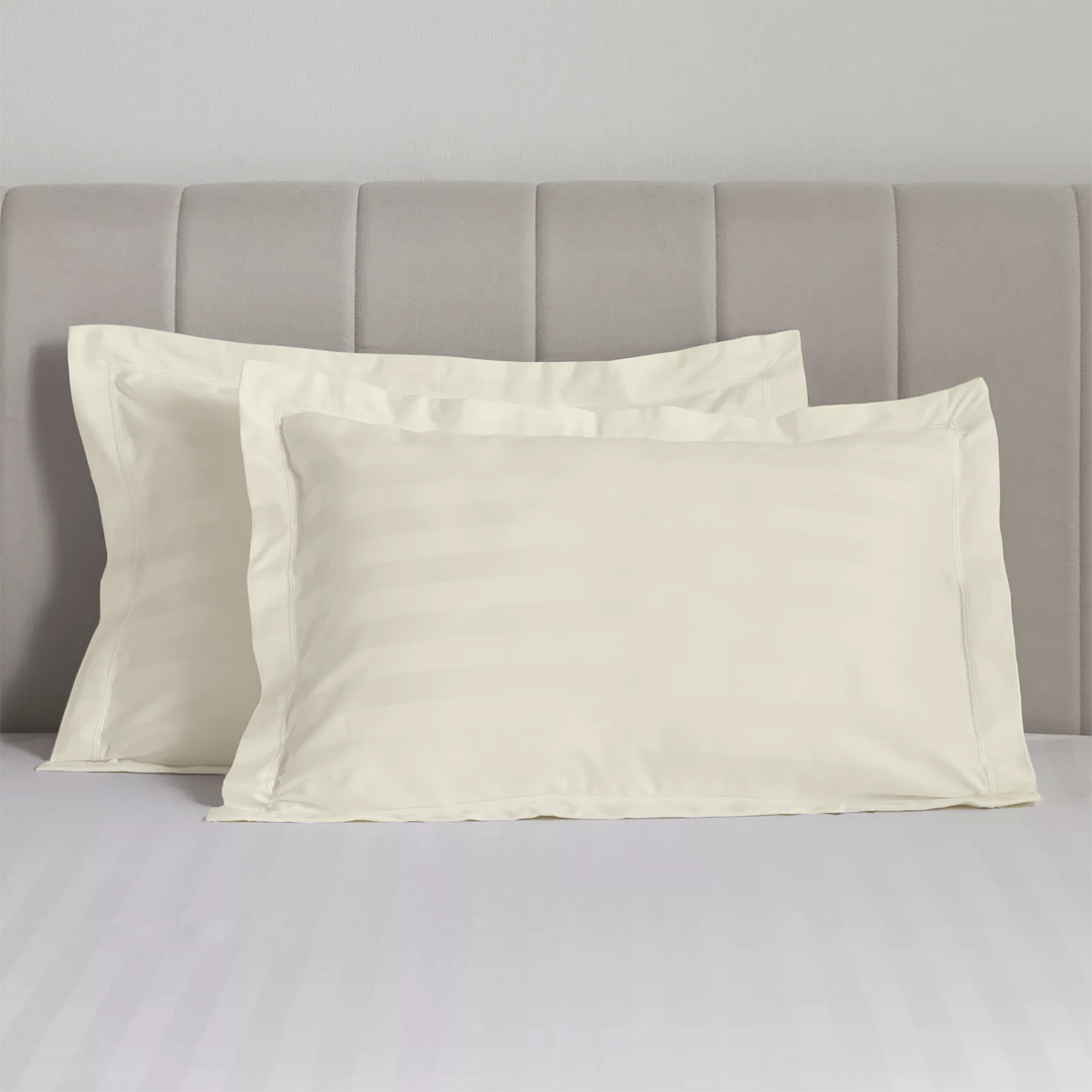 Ivory Stripe Pillow Shams Comfy Sateen