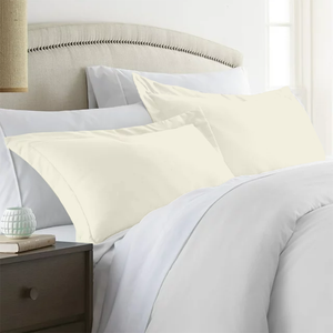 Ivory Pillow Shams Solid Bliss Sateen