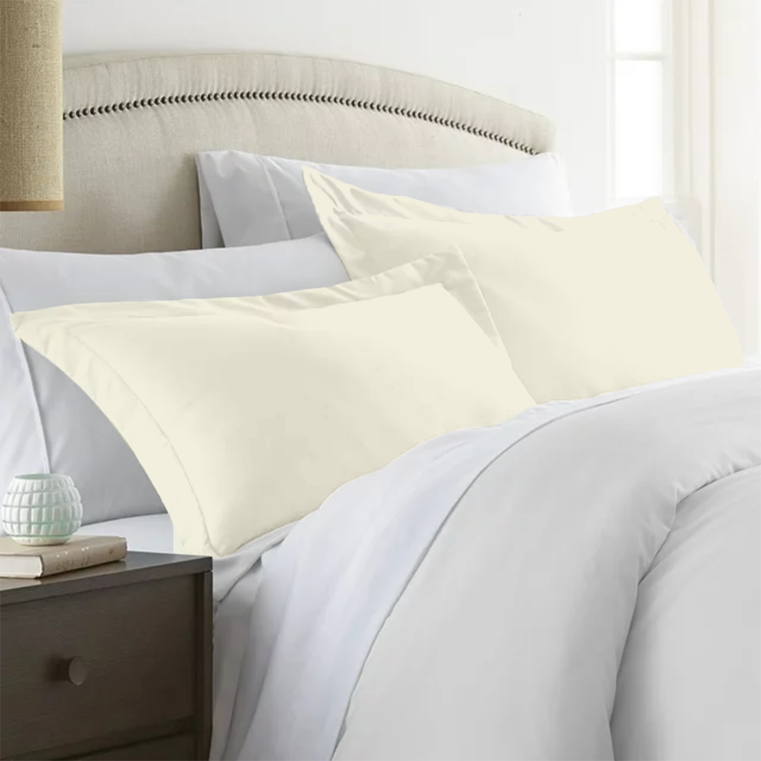 Pillowshams Solid Comfy Sateen Ivory