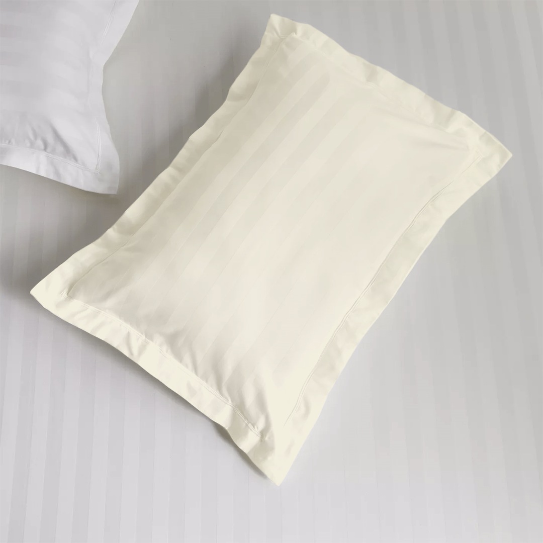 Ivory Stripe Pillow Shams Comfy Sateen