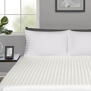 Ivory Stripe Fitted Sheet Comfy Sateen