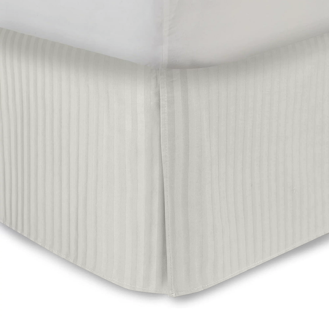 Ivory Striped Bed Skirt (Comfy 300TC)