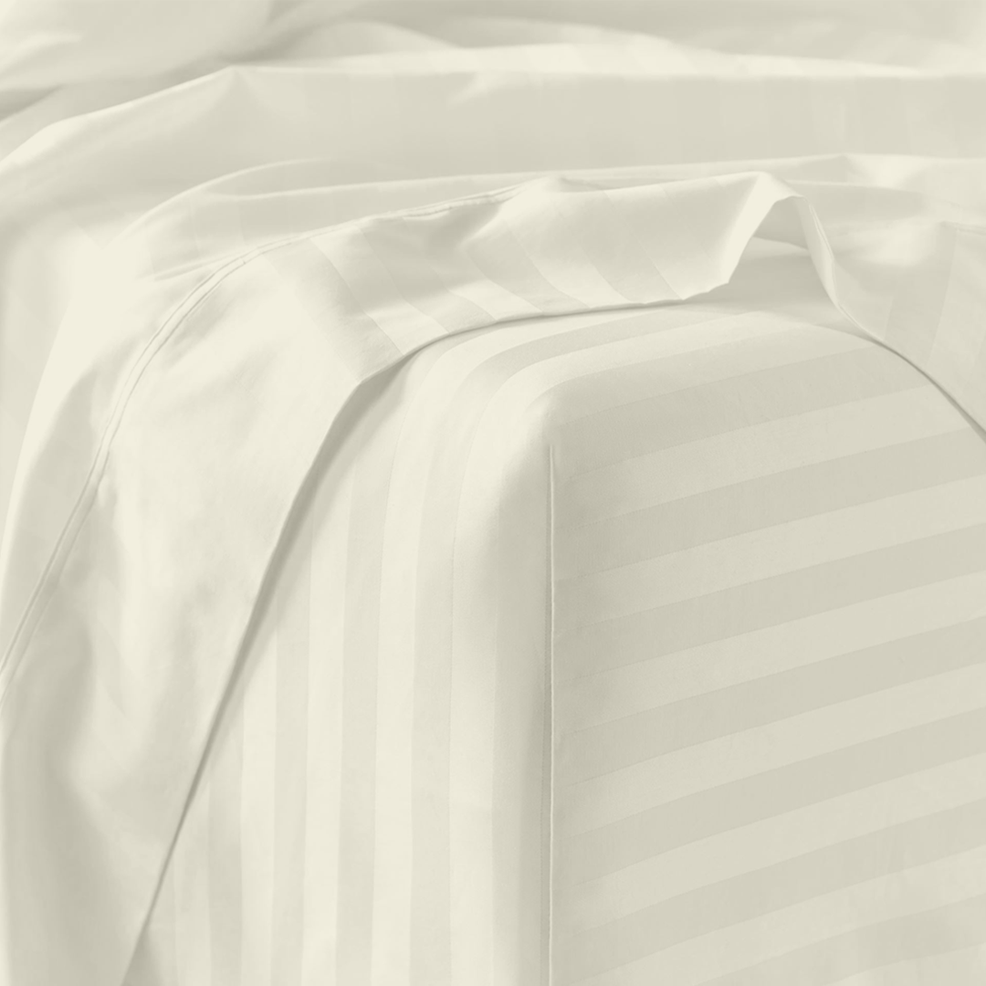 Ivory Stripe Sheet Set Comfy Sateen