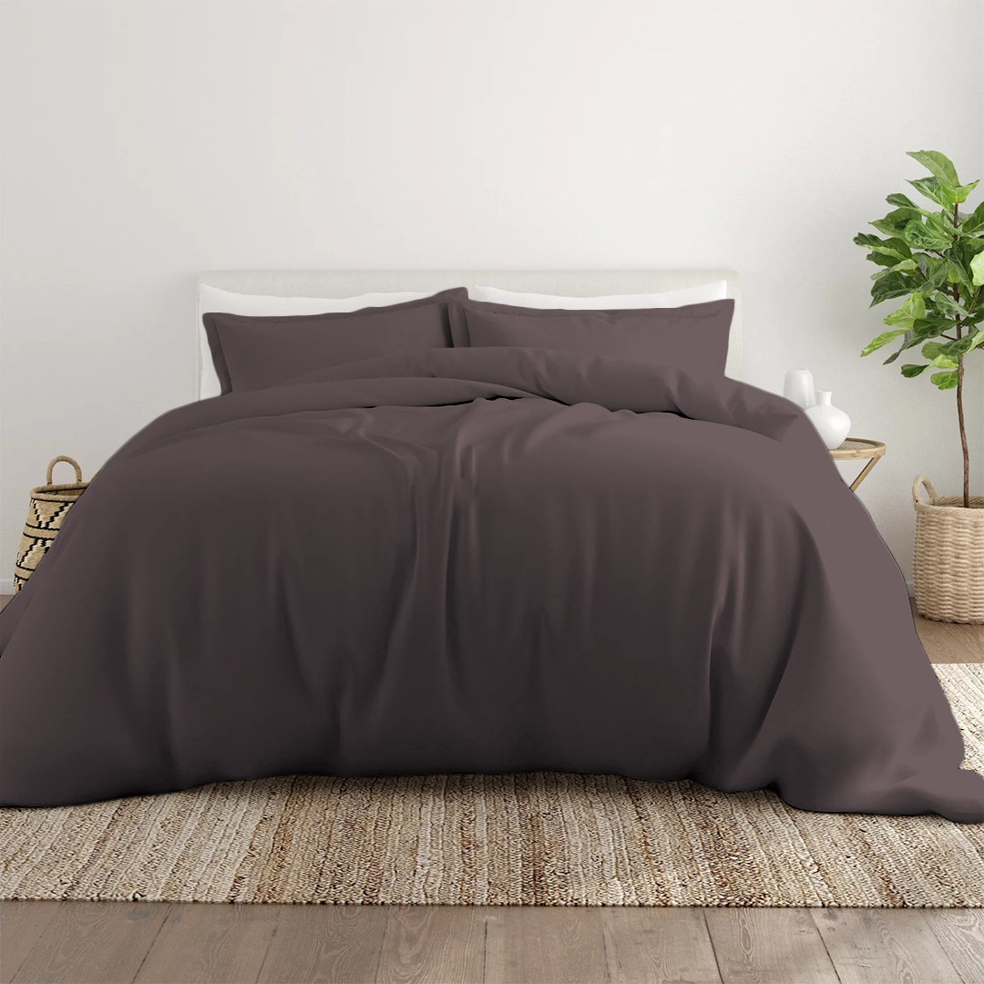 Lavender Duvet Cover Set Solid Bliss Sateen