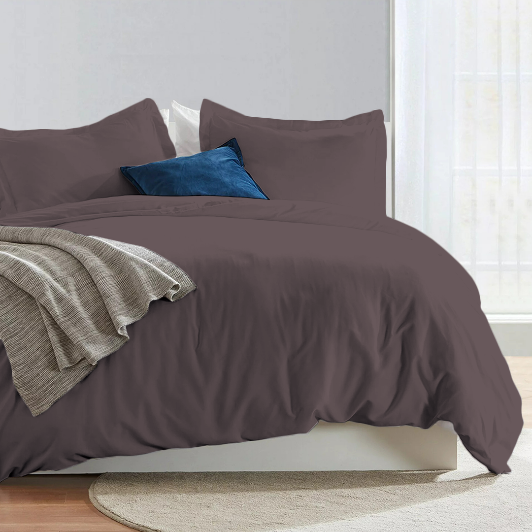 Lavender Duvet Cover Set Solid Bliss Sateen