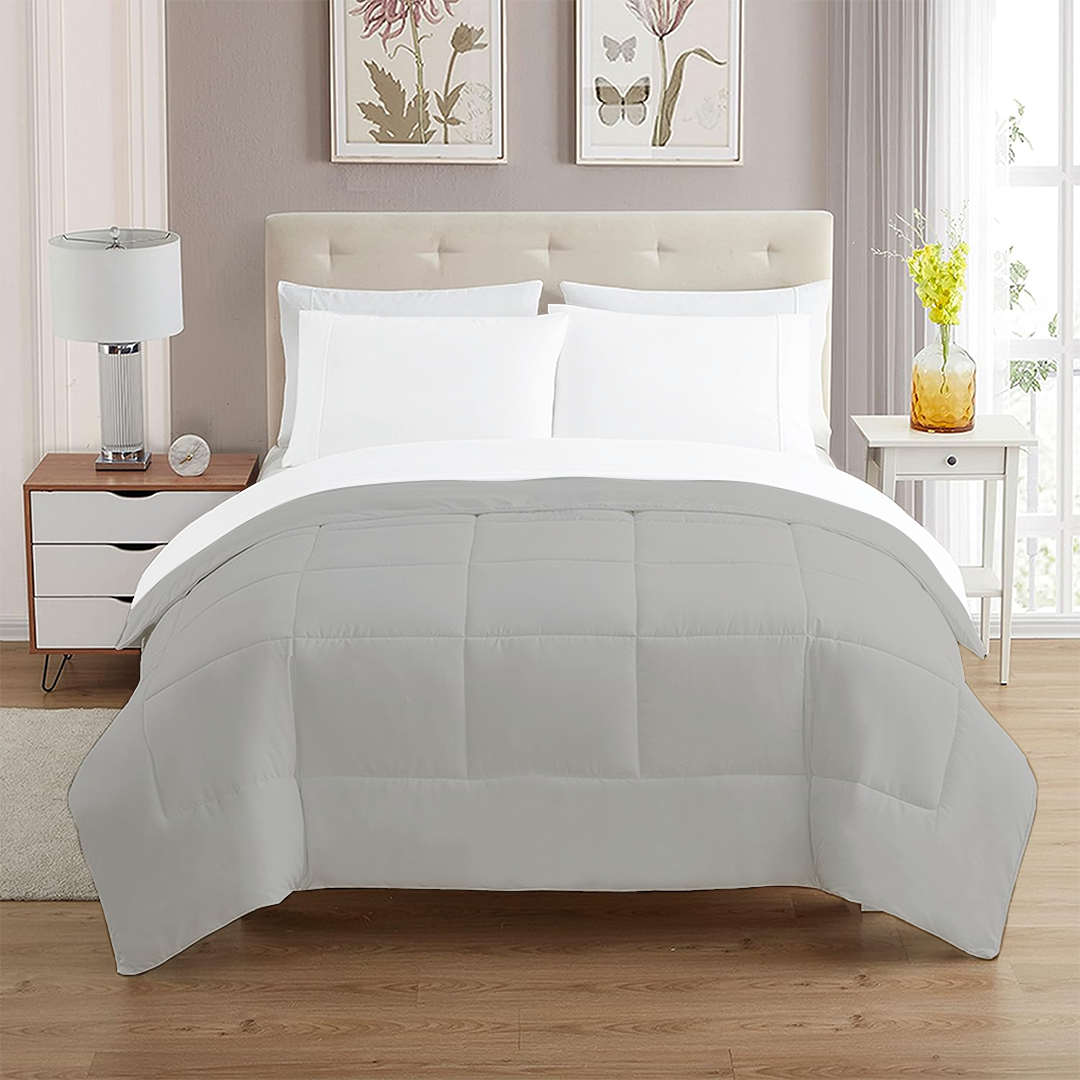 Light Grey Comforter 400 GSM Bliss Sateen