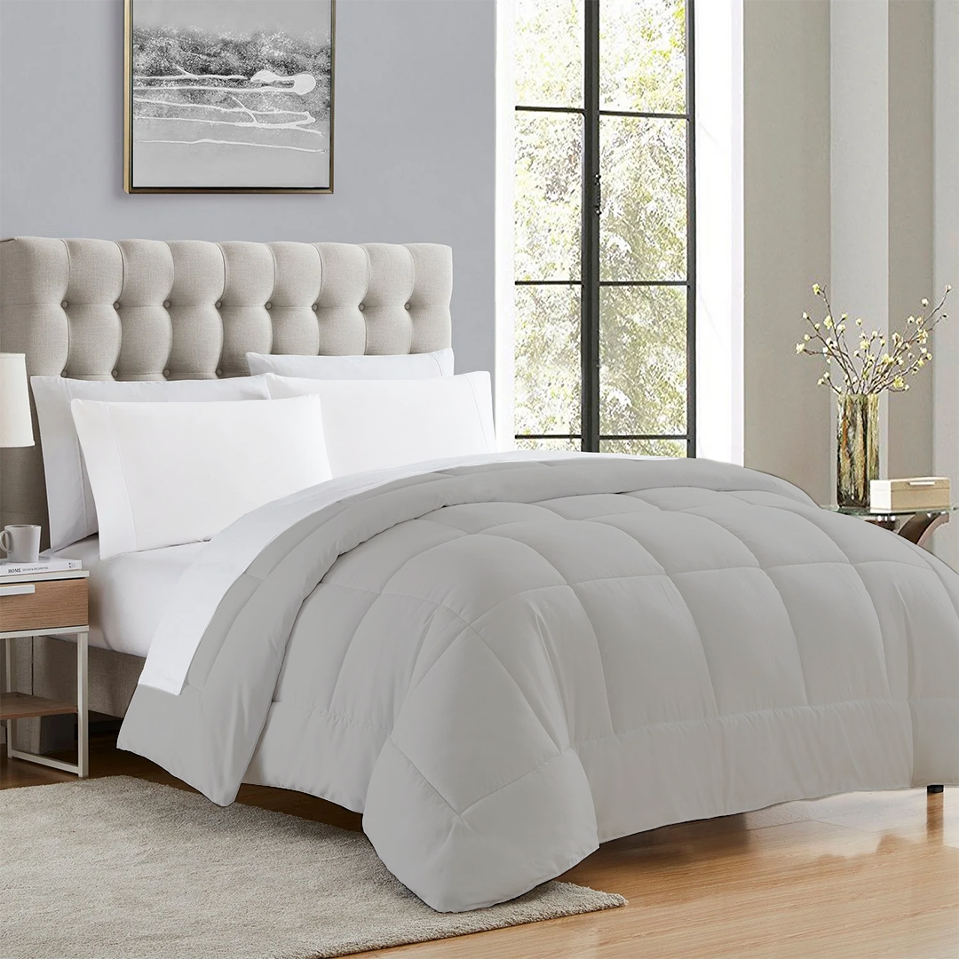 Light Grey Comforter 400 GSM Bliss Sateen