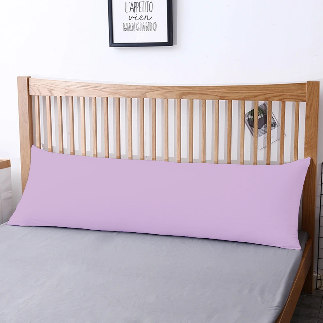 Lilac Body Pillow Cover Solid Comfy Sateen