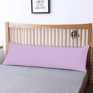 Lilac Body Pillow Cover Solid Comfy Sateen