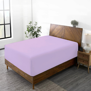 Lilac Fitted Sheet Solid Comfy Sateen