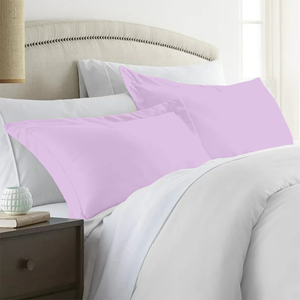 Lilac Pillow Shams Solid Comfy Sateen