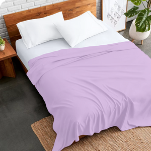 Lilac Flat Sheet Solid Comfy Sateen