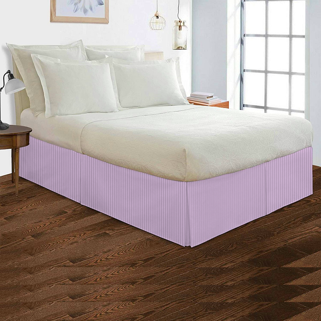 Lilac Stripe Bed Skirt (Comfy 300TC)