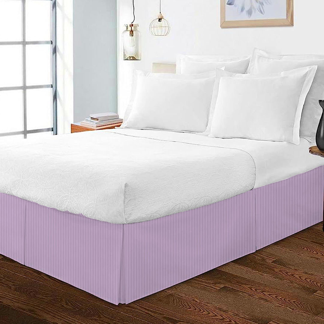 Lilac Stripe Bed Skirt (Comfy 300TC)