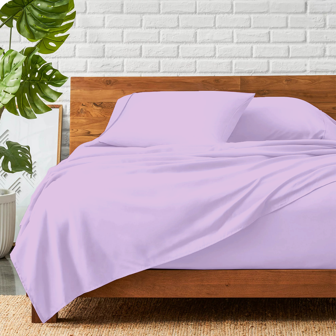 Lilac Sheet Set Comfy Solid Sateen