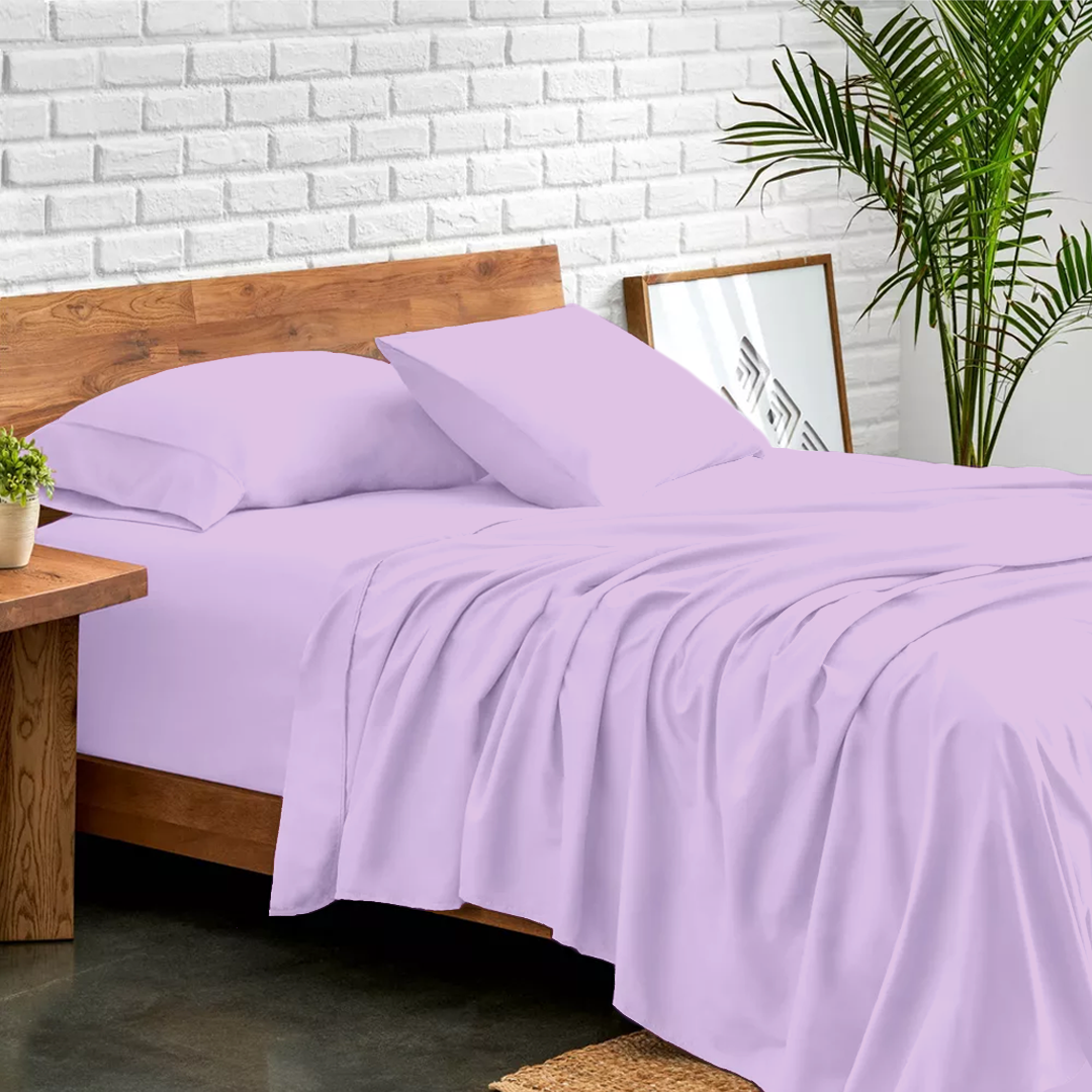 Lilac Sheet Set Comfy Solid Sateen