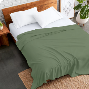 Moss Flat Sheet Solid Comfy Sateen