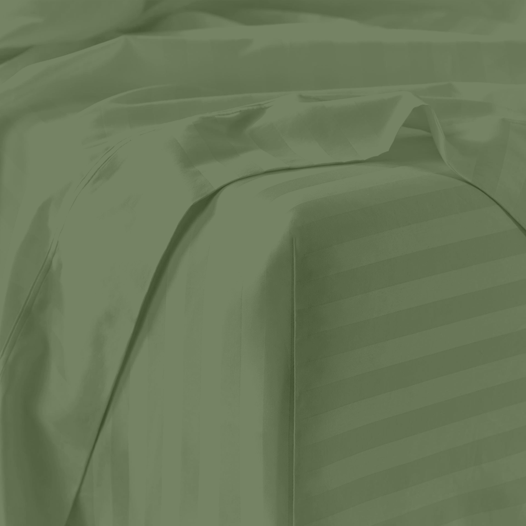 Moss Stripe Sheet Set Comfy Sateen