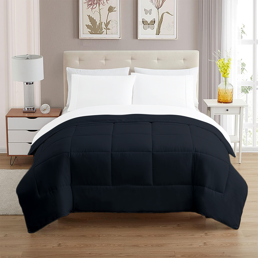 Navy Blue Cotton Comforter 400 GSM Bliss Sateen