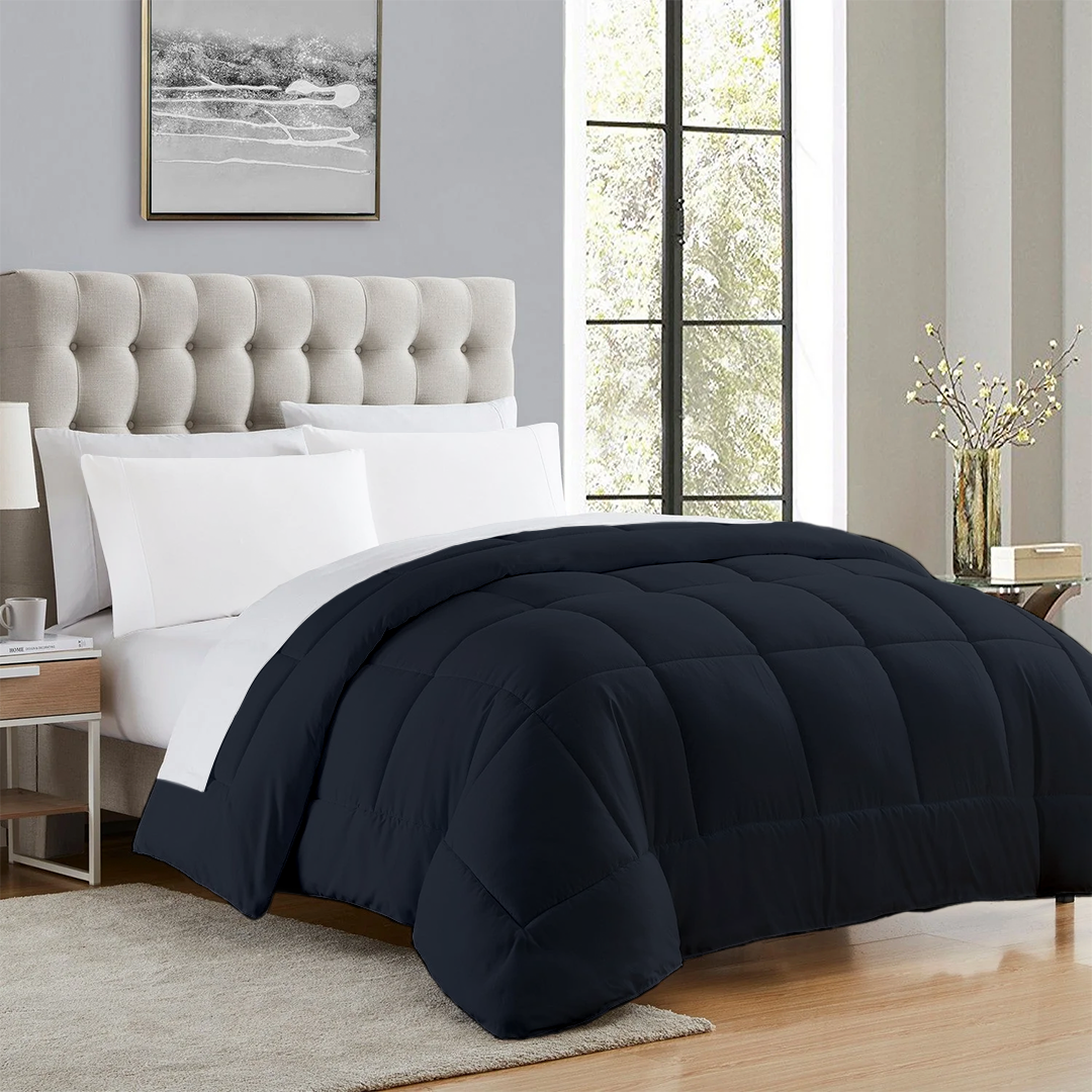 Navy Blue Cotton Comforter 400 GSM Bliss Sateen