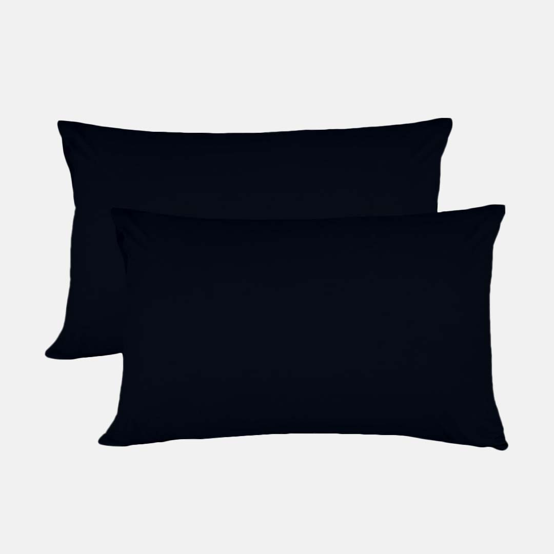 Navy Blue Pillow Cases Solid Bliss Sateen