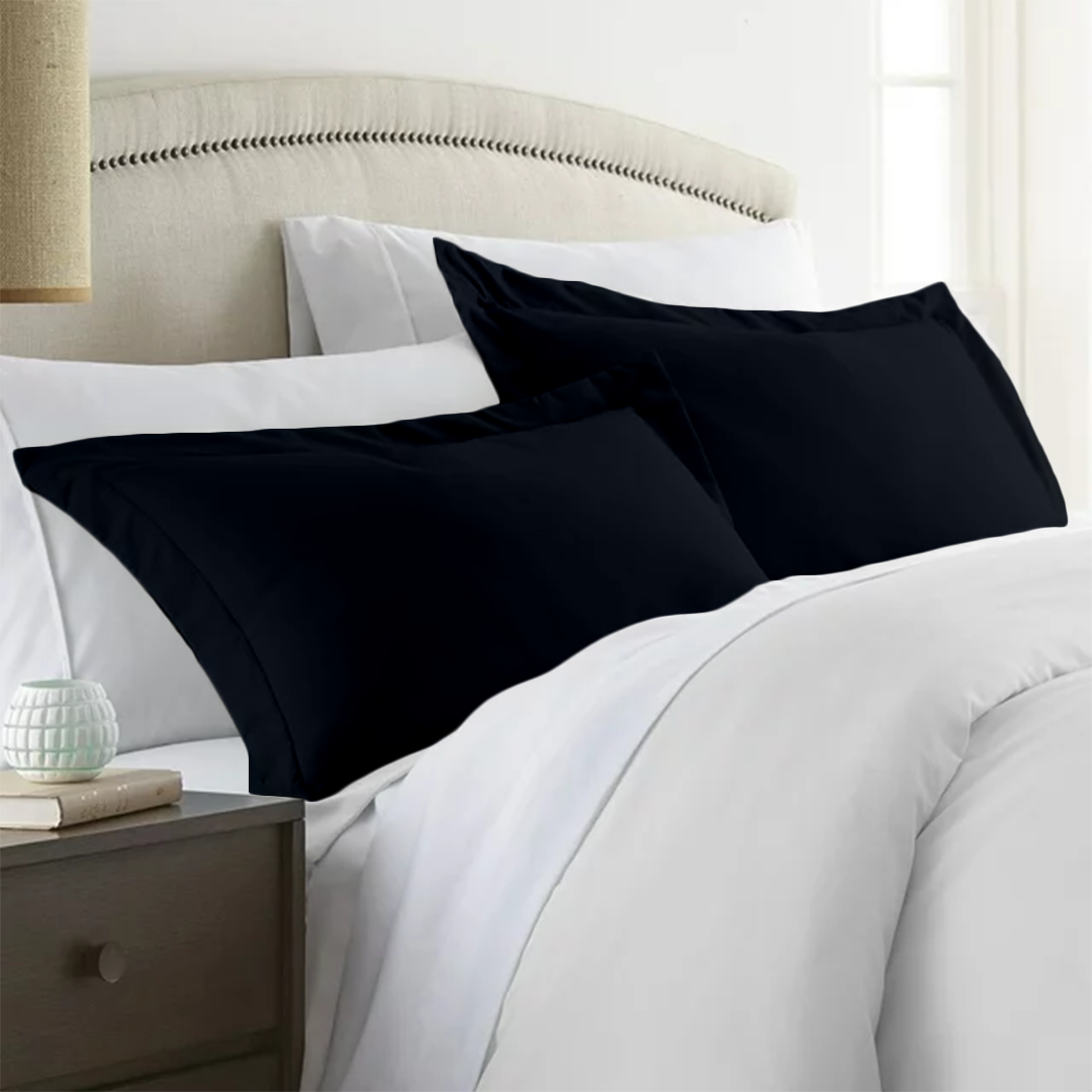 Pillowshams Solid Comfy Sateen Navy Blue