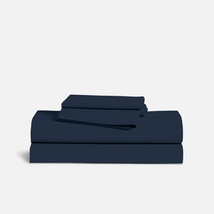 Navy Blue Sheet Set Comfy Solid Sateen