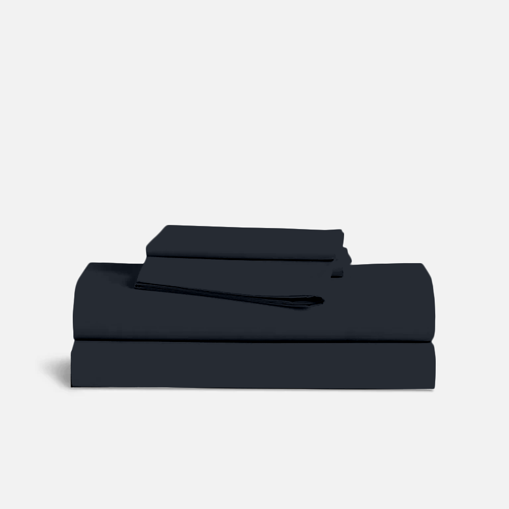 Navy Blue Sheet Set Bliss Solid Sateen