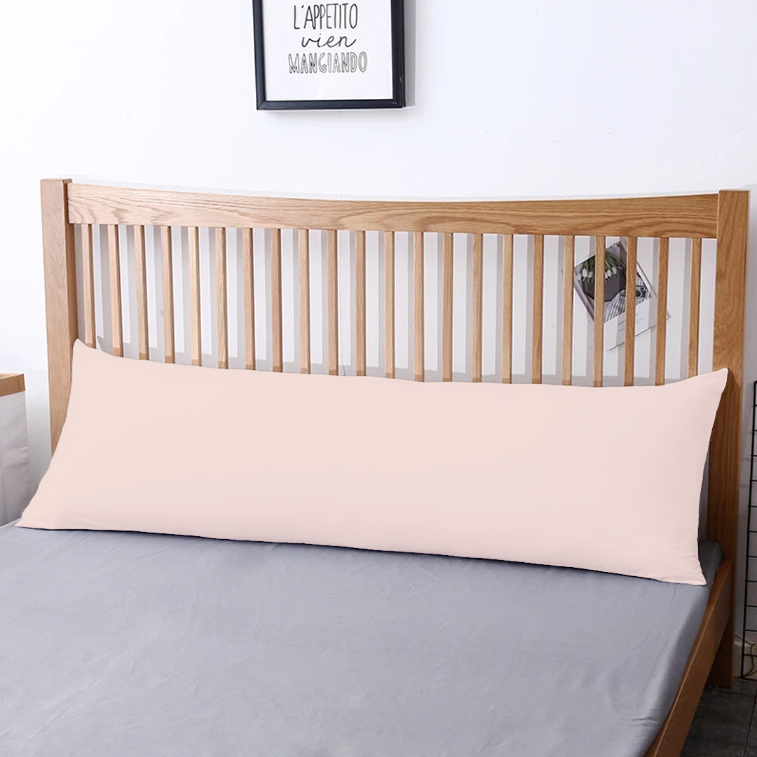 Peach body pillow cover solid comfy