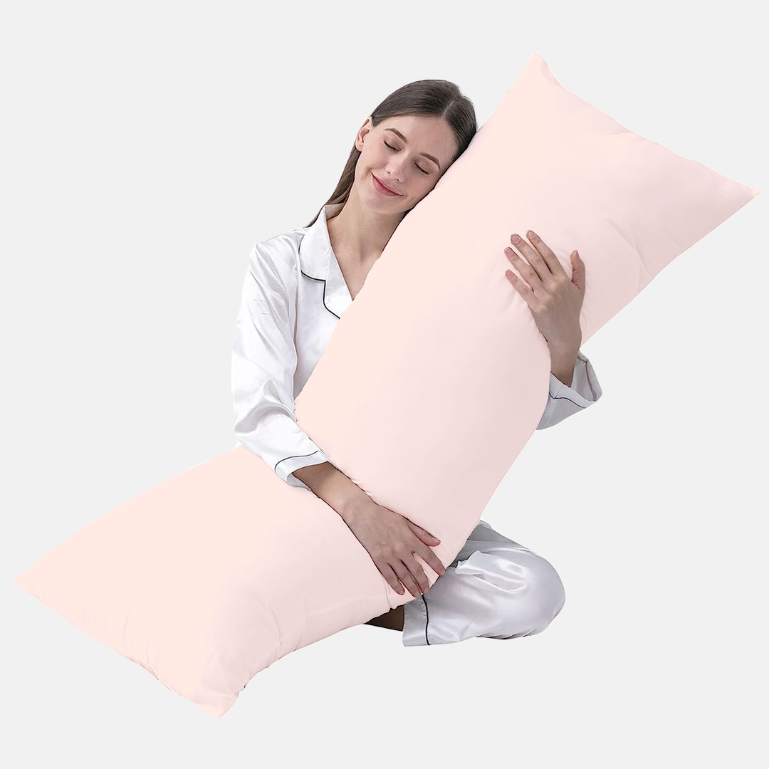 Peach body pillow cover solid comfy