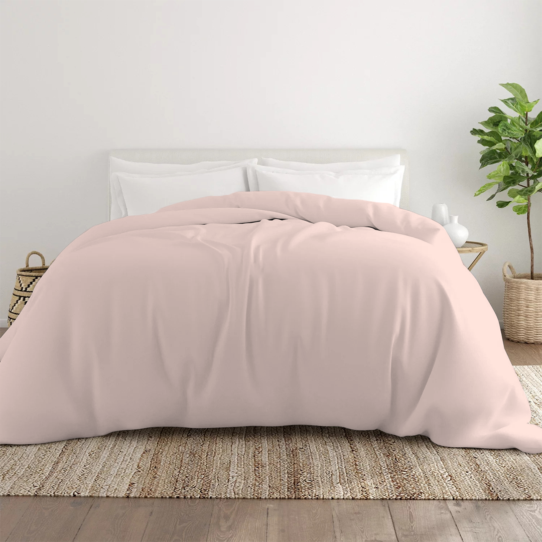 Peach Duvet Cover Solid Comfy Sateen