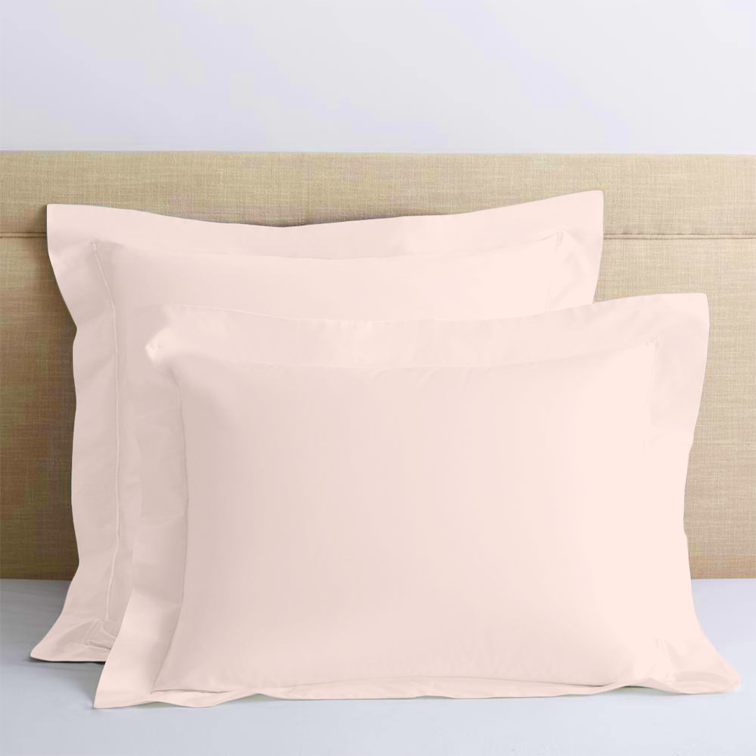 Peach Euro Shams Solid Comfy Sateen