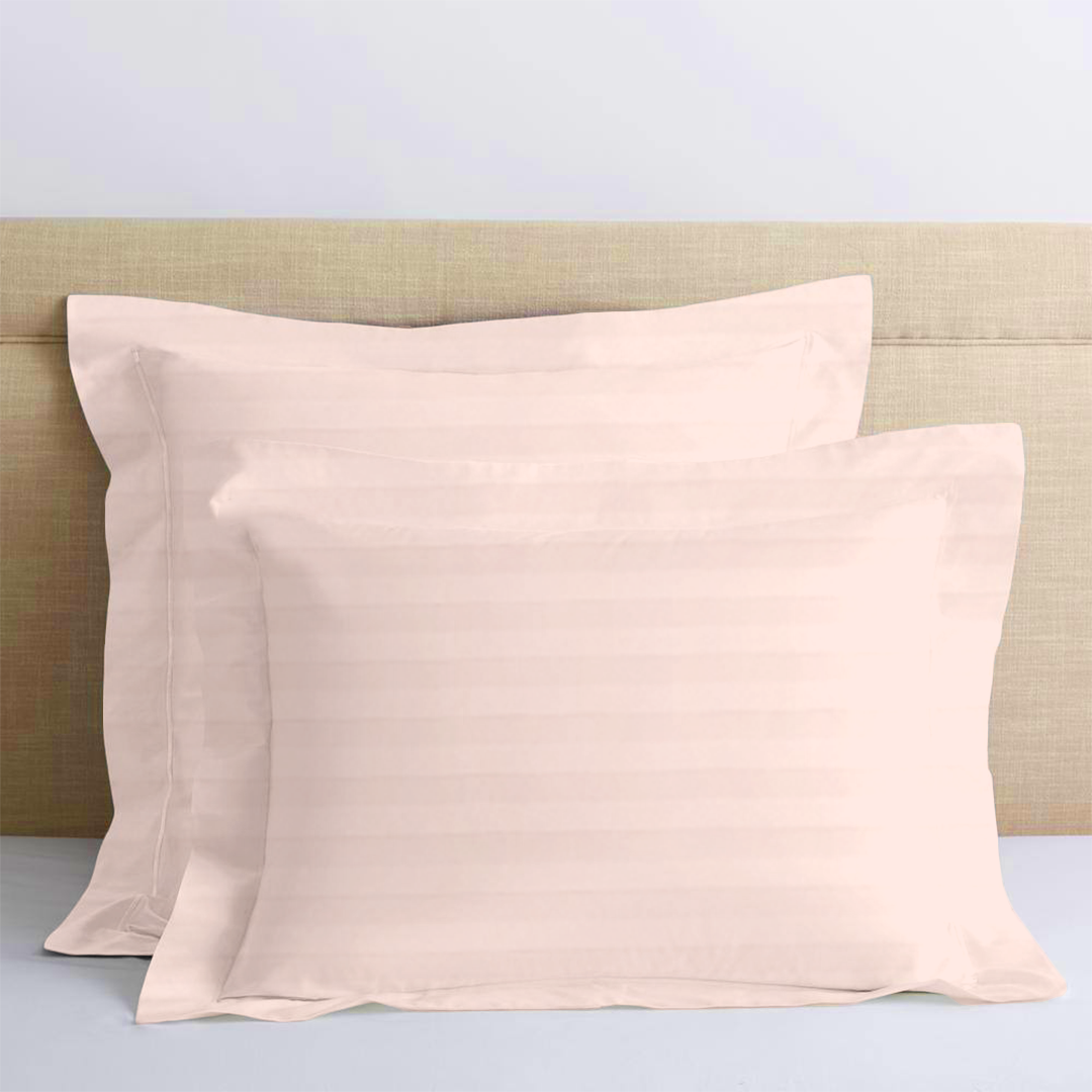 Peach Stripe Euro Shams Comfy Sateen