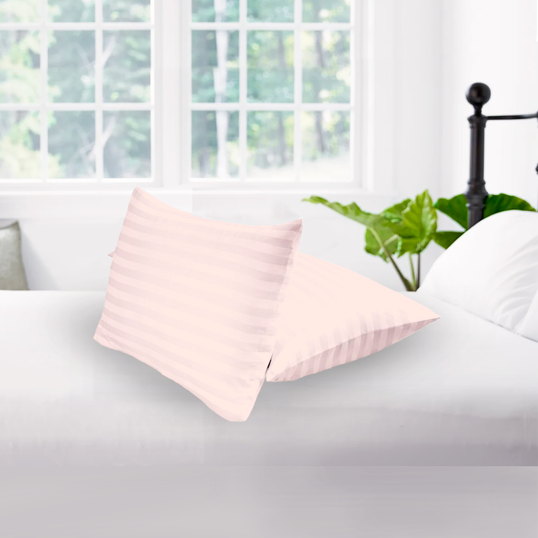 Peach Stripe Pillowcase Comfy Sateen