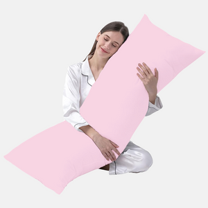 Pink Body Pillow Cover Solid Comfy Sateen