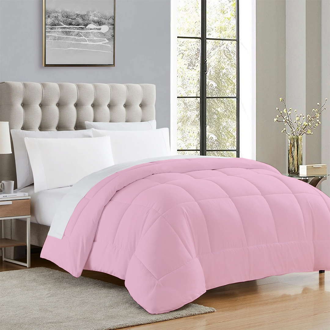 Pink Cotton Comforter 400 GSM Comfy Solid