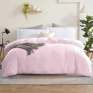 Pink Duvet Cover Solid Comfy Sateen