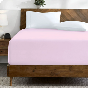 Pink Fitted Sheet Solid Comfy Sateen