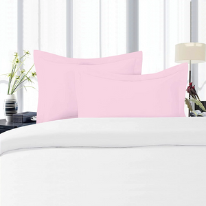 Pink Pillow Shams Solid Comfy Sateen