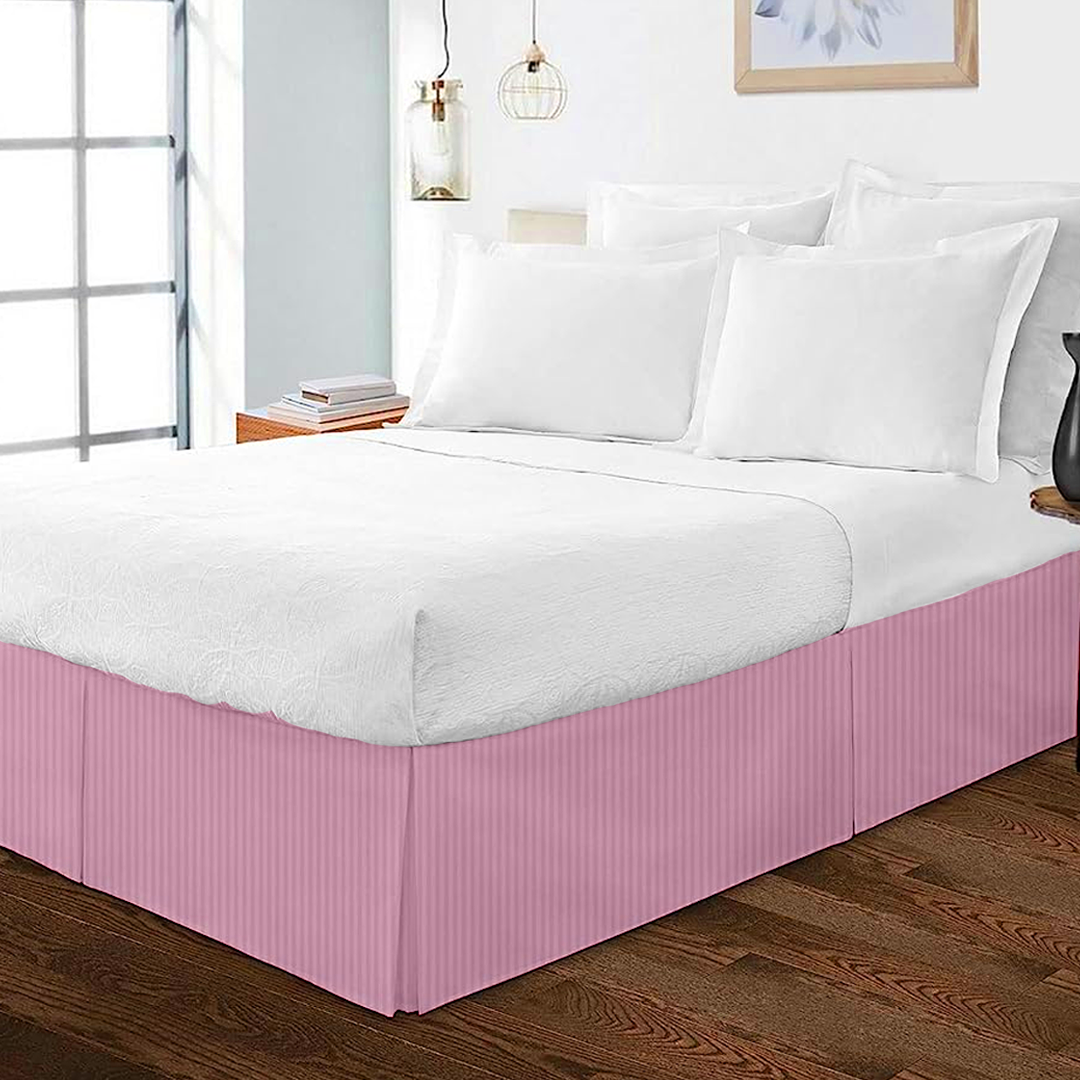 Pink Stripe Bed Skirt (Comfy - 300TC)