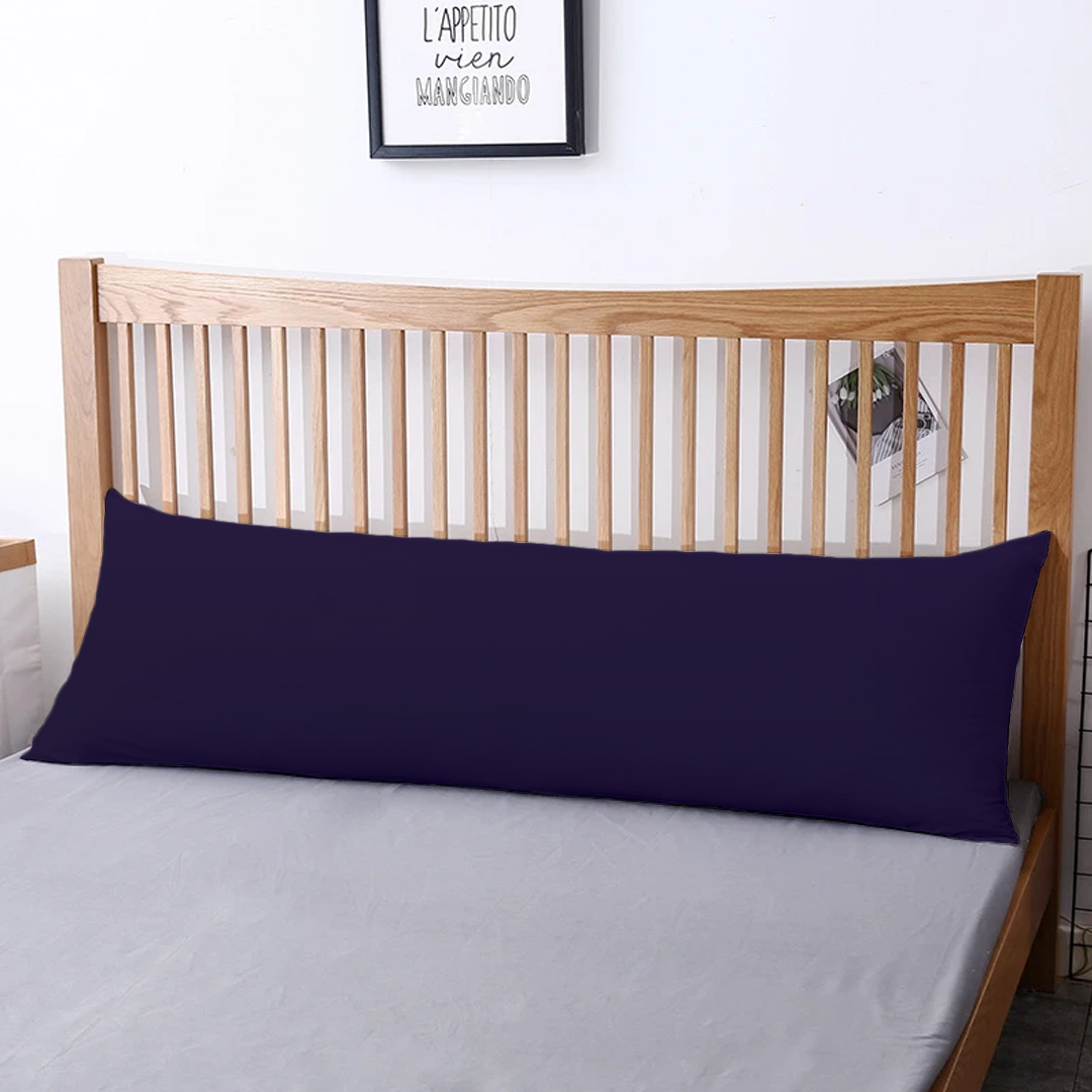 Purple Body Pillow Cover Solid Comfy Sateen