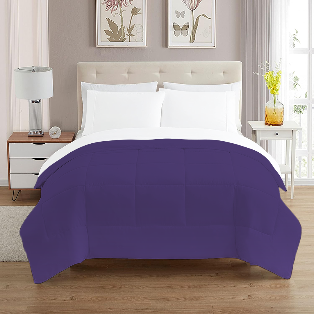 Cotton Purple Comforter 400 GSM Comfy Solid