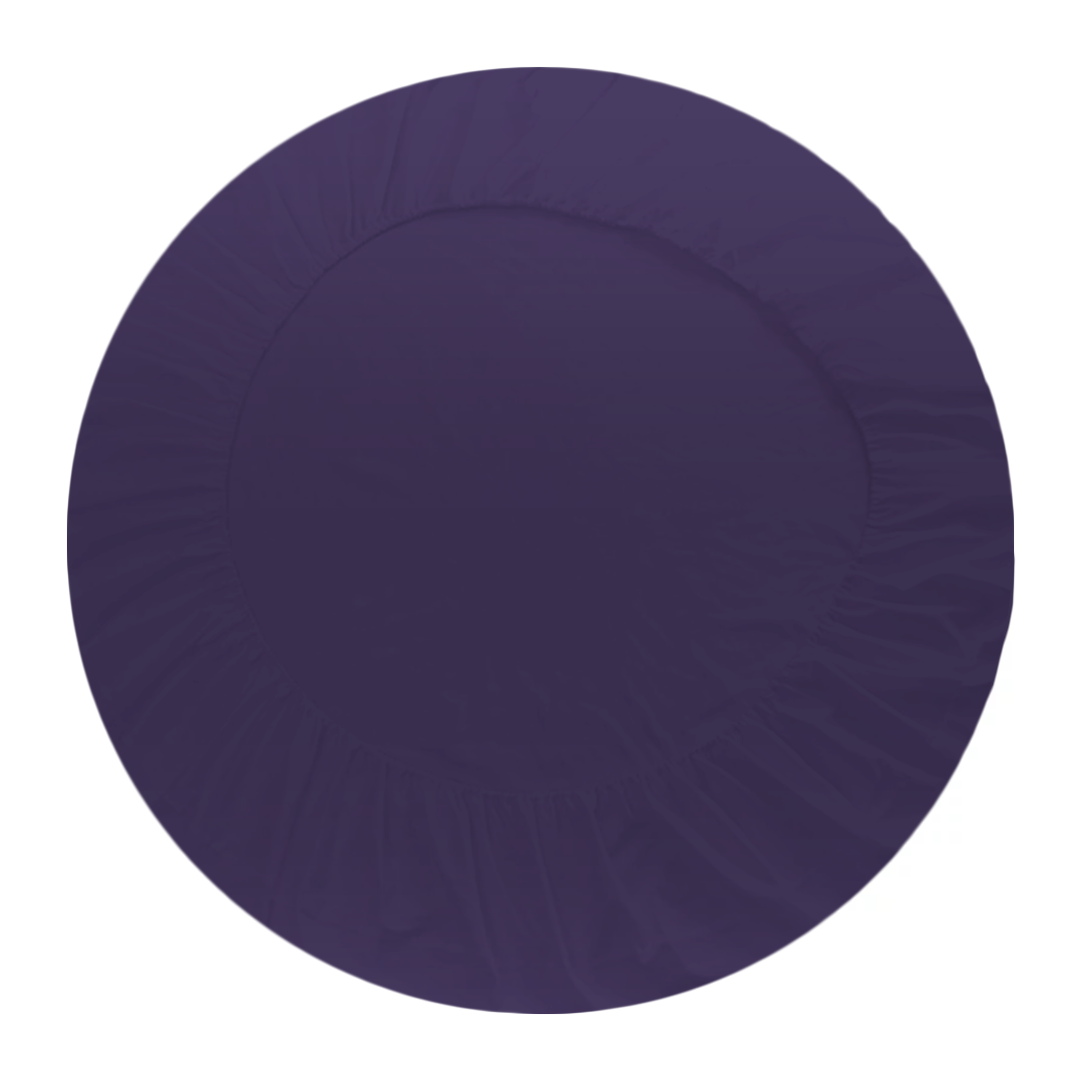 Purple Round Fitted Sheet 300 tc Solid Sateen 100% cotton