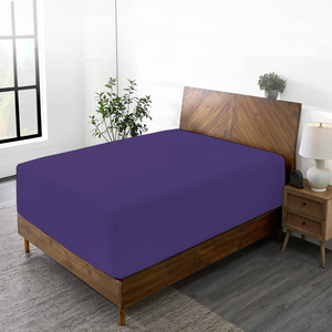 Purple Fitted Sheet Solid (Comfy 300TC)