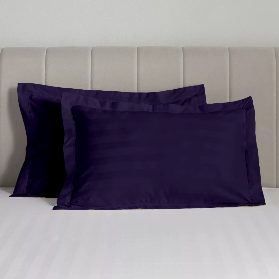 Purple Stripe Pillow Shams Comfy Sateen