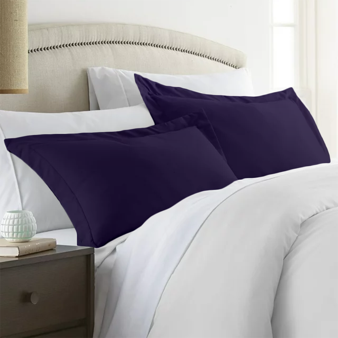 Purple Pillow Shams Solid Comfy